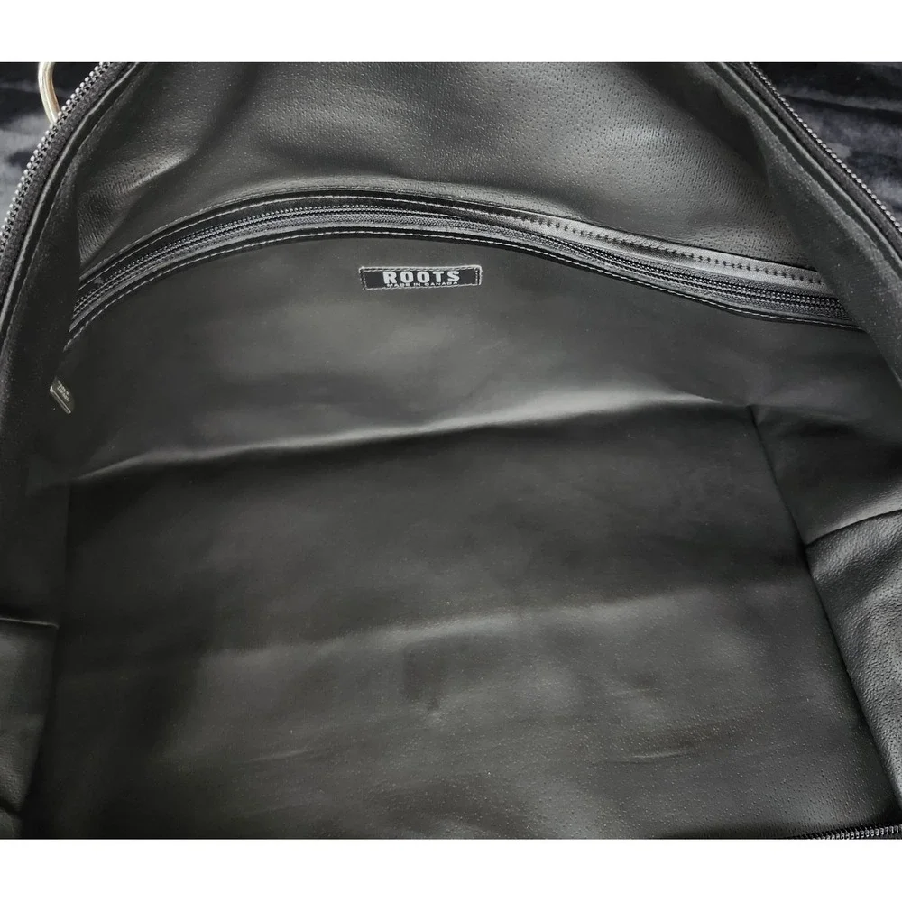ROOTS HD CANADA LEATHER BLACK DUFFLE WEEKENDER TRAVEL BAG 20th Century Fox